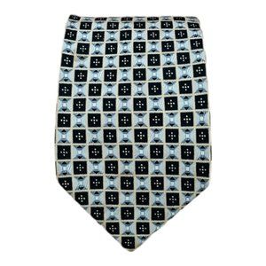 STEFANO RICCI Gray Geometric Silk Tie ITALY 61"/ 3.6" EC